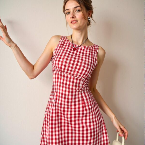Elegant Red Flared A-Line Mini Dress with Contrast Lace for Women - Chic, Classy and Trendy Fashion Style to Dress to Impress
