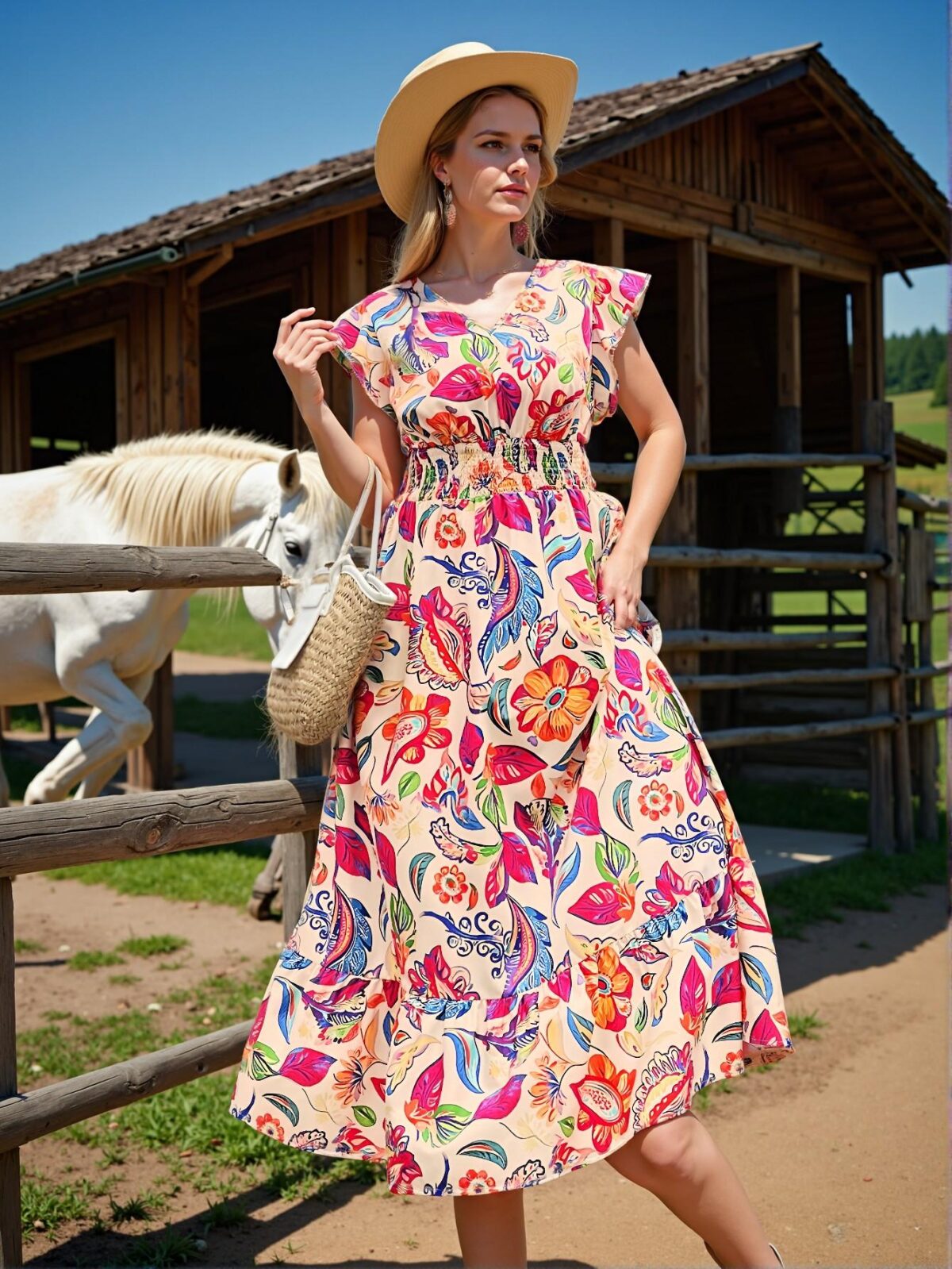 Elegant Burnt Orange Flowy Plus Size Dress Perfect for Spring and Summer Events such as Brunch and Church Celebrations - Chic, Classy and Trendy Fashion Style to Dress to Impress - Image 2