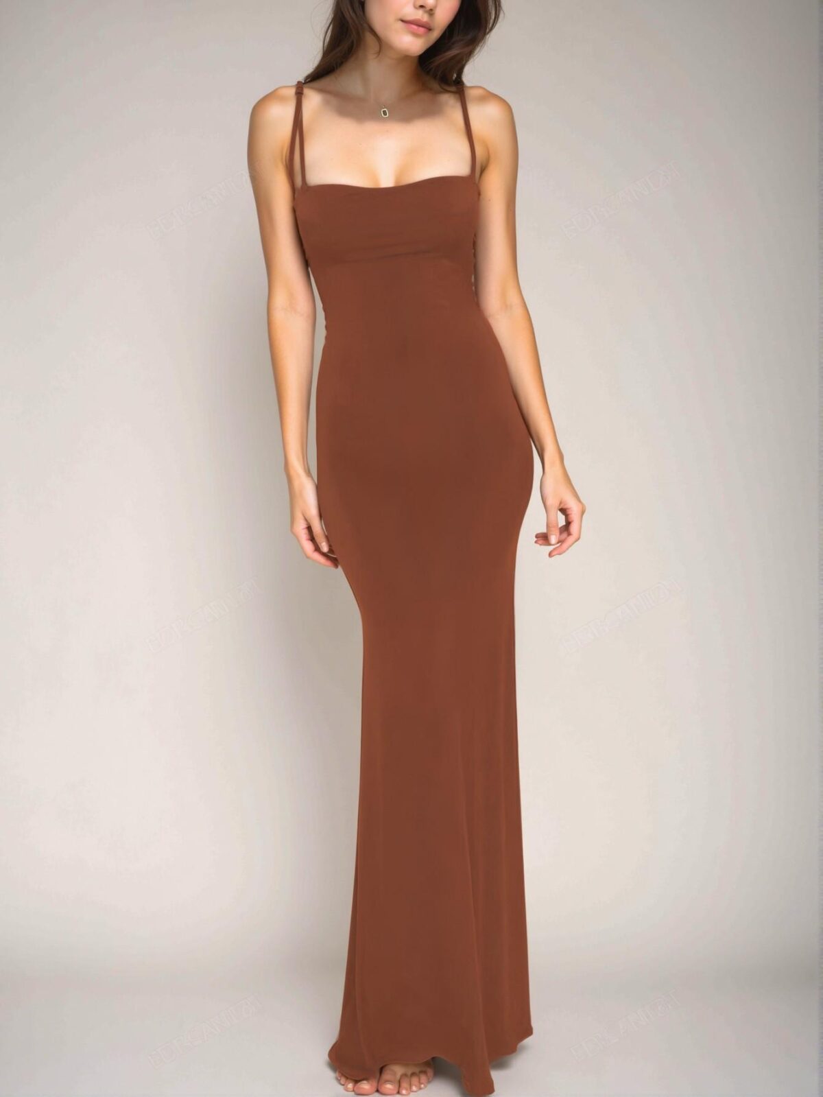 Elegant Coral Orange Stylish Slit Bodycon Backless Dress for Night Out, Parties, and Vacations with Chic and Classy Fashion to Dress to Impress - Image 4