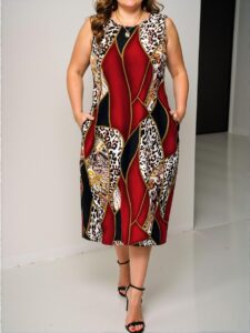 Elegant Burgundy Sleeveless Printed Maxi Dress for Vacation in Spring and Summer - Chic, Classy and Trendy Fashion Style to Dress to Impress
