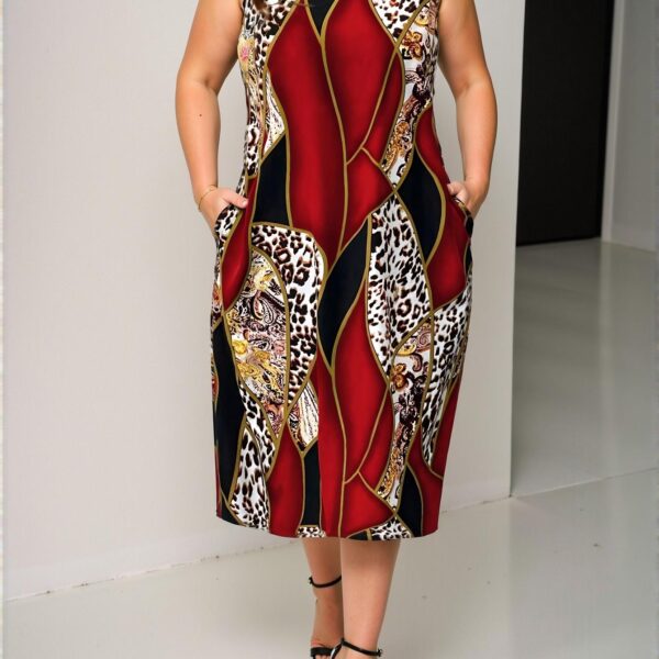 Elegant Burgundy Sleeveless Printed Maxi Dress for Vacation in Spring and Summer - Chic, Classy and Trendy Fashion Style to Dress to Impress