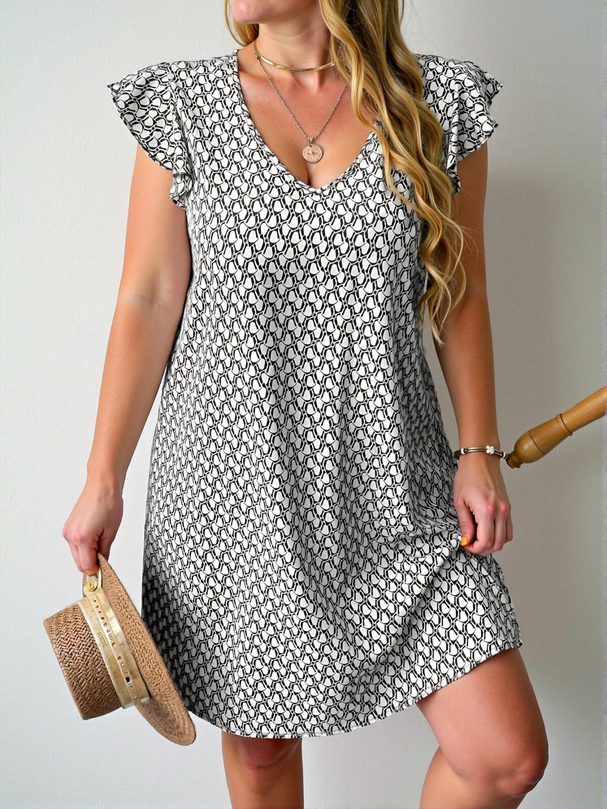 Elegant White Charming A-Line Short Dress with Lace Details and Back Zipper for Spring and Summer "Chic, Classy and Trendy Fashion Style to Dress to Impress" - Image 2