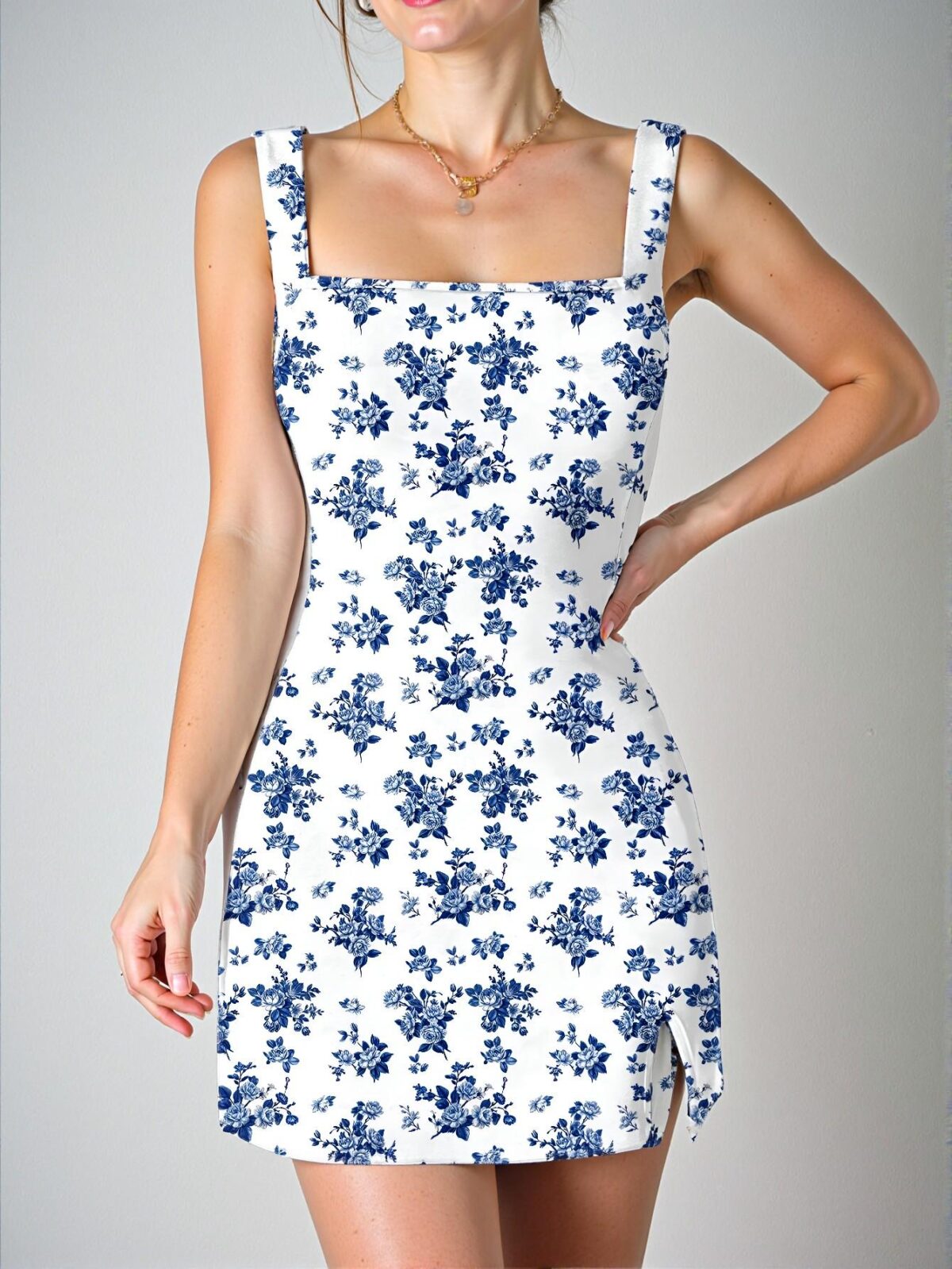 Elegant White Floral Mini Dress for Beach Getaways This Spring and Summer Chic, Classy and Trendy Fashion Style to Dress to Impress - Image 3