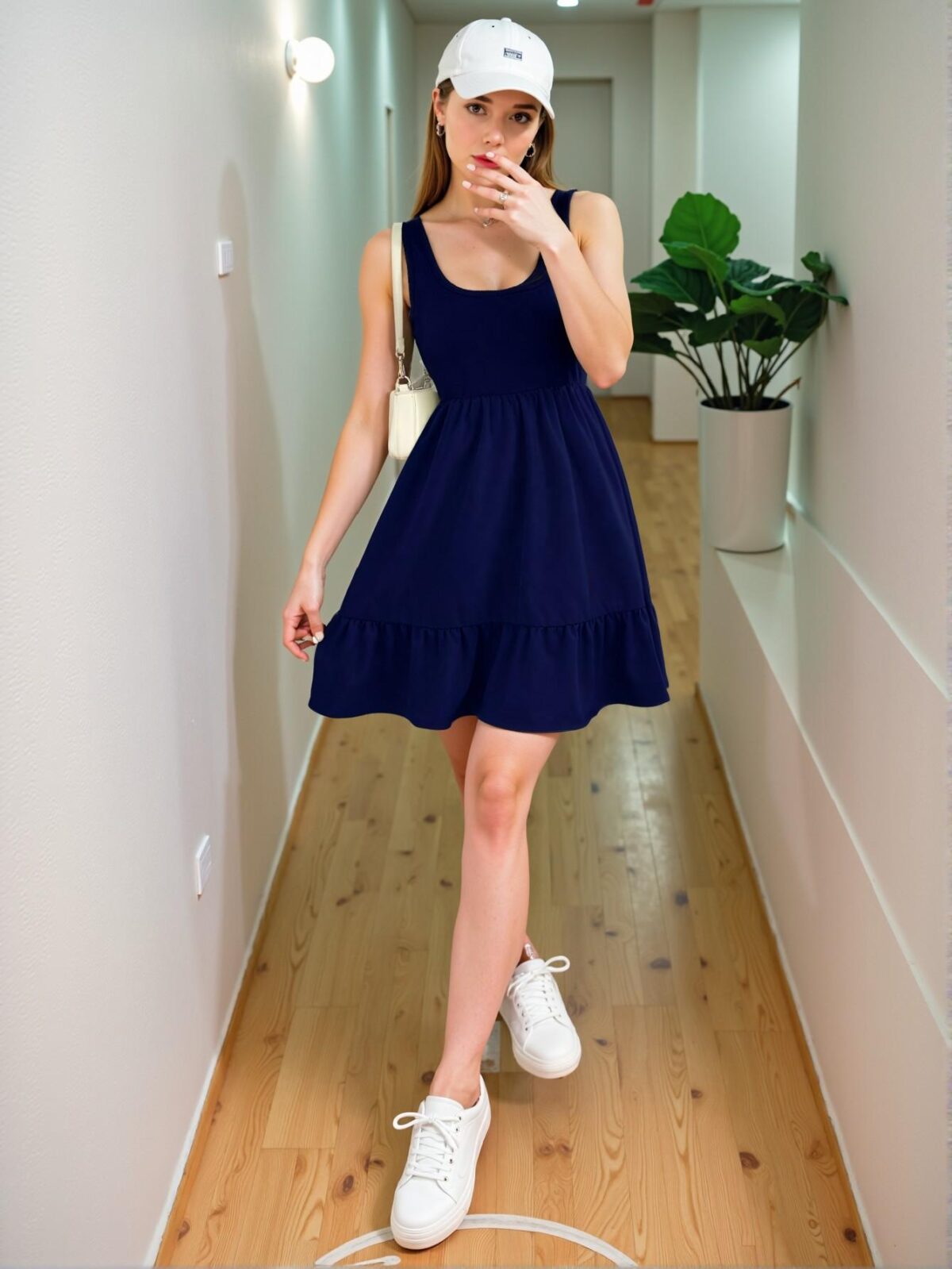 Elegant Navy Blue Chic Ruffled Backless Sleeveless Top and Dress for Spring and Summer - Chic, Classy and Trendy Fashion Style to Dress to Impress