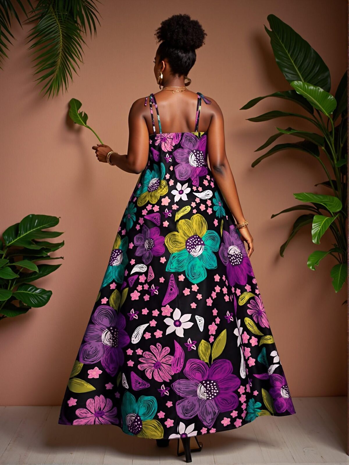 Elegant Multicolor Stunning Bohemian-Pattern Beach Maxi Dress for Effortless Spring and Summer Style - Chic, Classy and Trendy Fashion Style to Dress to Impress - Image 2