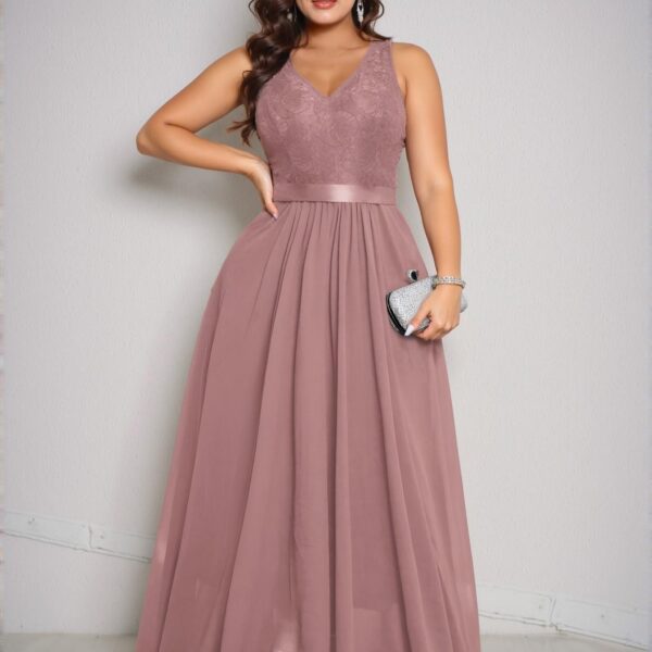 Elegant Pink Pleated Casual Maxi Dress with Ruched Waist and Sleeveless V-Neck for Spring and Summer - Chic, Classy and Trendy Fashion Style to Dress to Impress