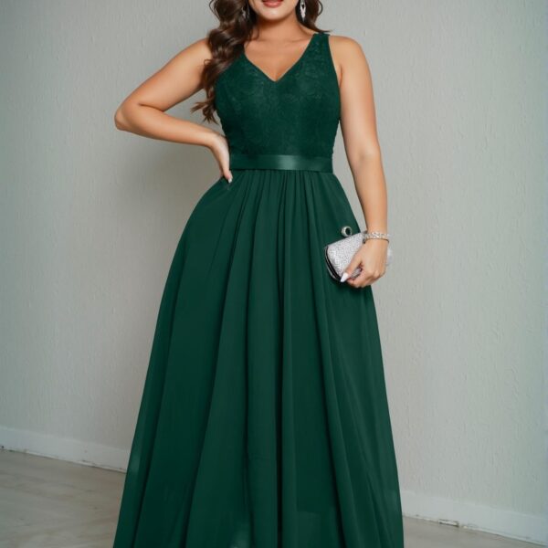 Elegant Dark Green V-Neck Sleeveless Pleated Maxi Dress for a Chic and Classy Spring and Summer Look "Chic, Classy and Trendy Fashion Style to Dress to Impress"