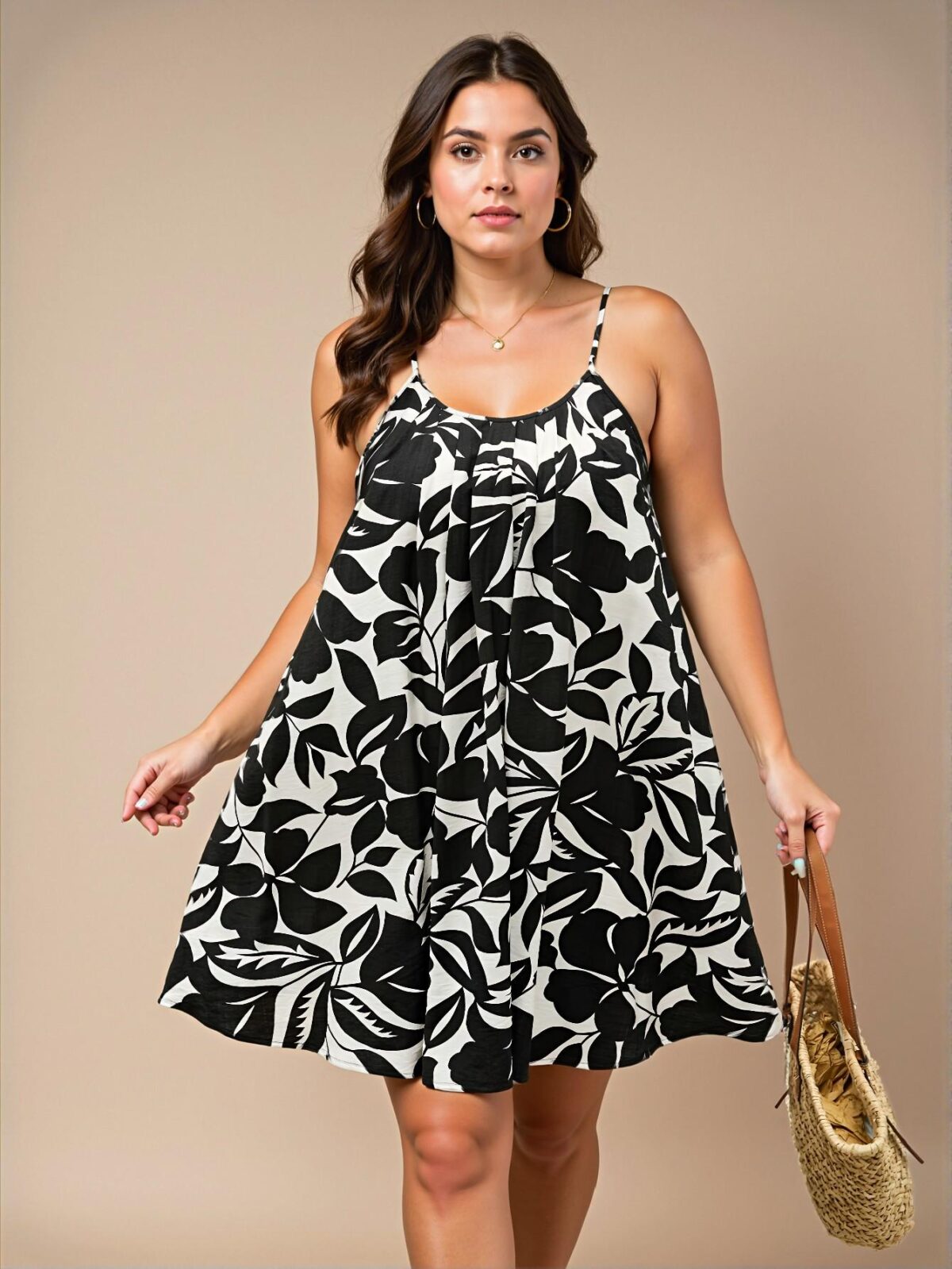 Elegant Multicolor Flared Cami Dress with Spaghetti Straps for Spring and Summer Chic, Classy and Trendy Fashion Style to Dress to Impress - Image 3