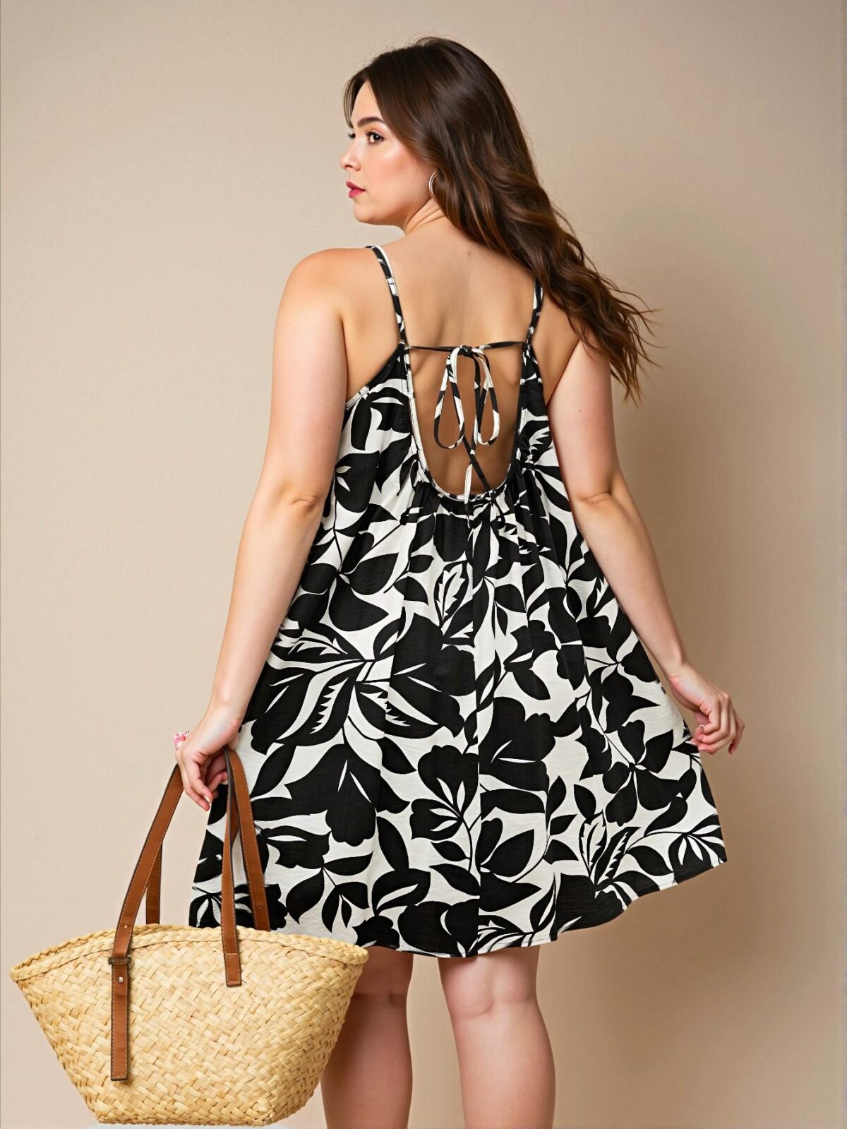 Elegant Multicolor Flared Cami Dress with Spaghetti Straps for Spring and Summer Chic, Classy and Trendy Fashion Style to Dress to Impress - Image 4