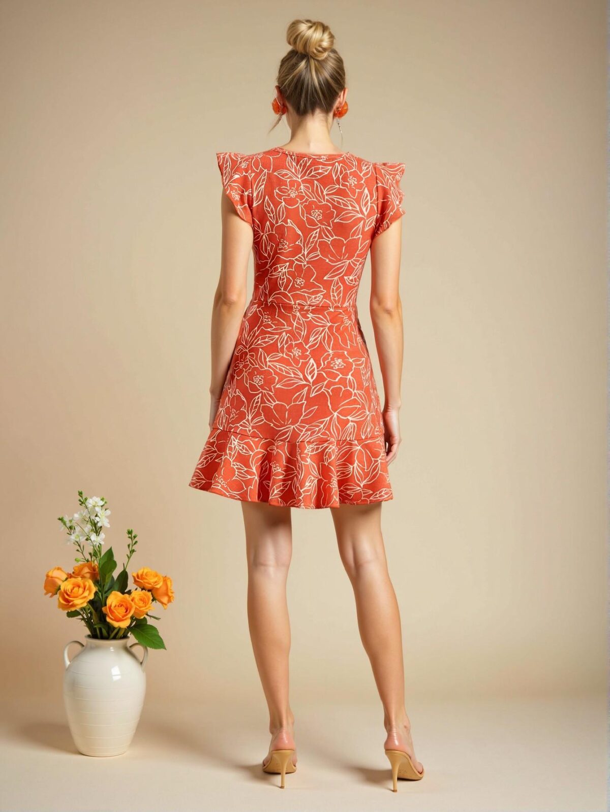 Elegant Multicolor Boho A-Line Mini Dress for Vacation, Easter, Graduation, and Brunch Celebrations - Chic, Classy and Trendy Fashion Style to Dress to Impress - Image 2