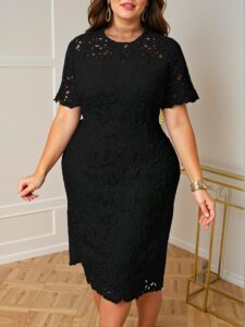 Elegant Black Sophisticated Mid-Sleeve Holiday Dress for Spring and Summer - Chic, Classy and Trendy Fashion Style to Dress to Impress