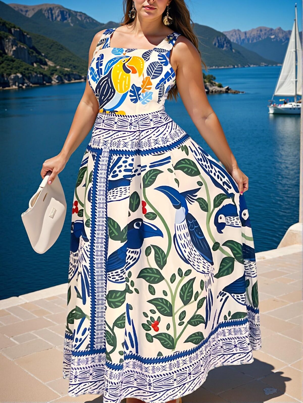Elegant Multicolor Floral Cami Dress with Adjustable Straps, Perfect for Romantic Summer Getaways and Casual Outings - Chic, Classy and Trendy Fashion Style to Dress to Impress - Image 2