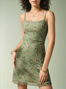 Elegant Multicolor Delightful Floral Print Cami Dress for Summer Escapades - Chic, Classy, and Trendy Fashion Style to Dress to Impress