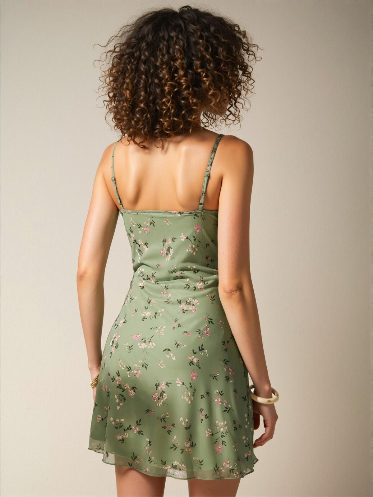 Elegant Multicolor Delightful Floral Print Cami Dress for Summer Escapades - Chic, Classy, and Trendy Fashion Style to Dress to Impress - Image 2