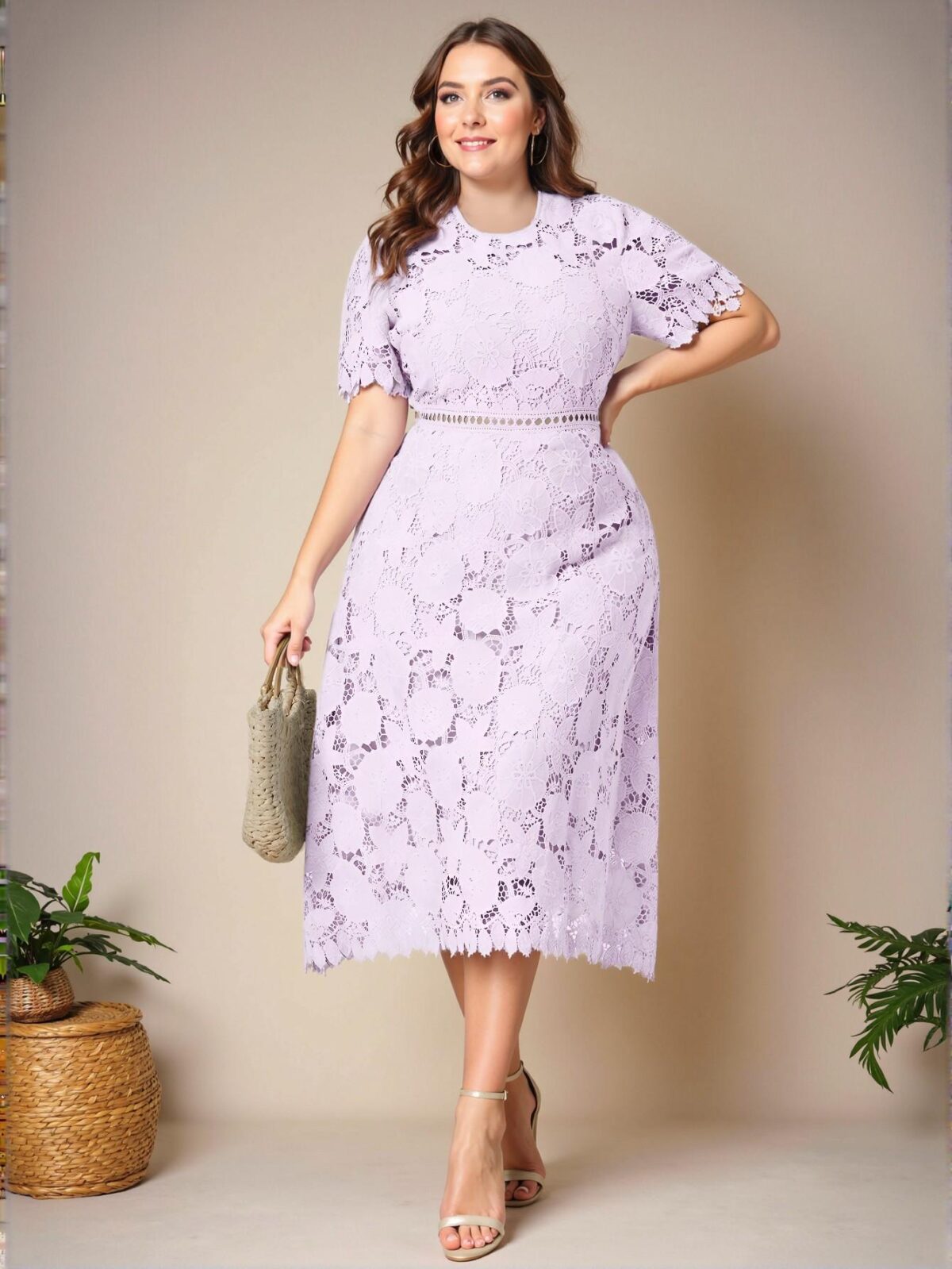 Elegant Mauve Purple Maxi Dress with Lace Accents Perfect for Spring and Summer Chic, Classy and Trendy Fashion Style to Dress to Impress
