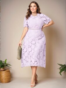 Elegant Mauve Purple Maxi Dress with Lace Accents Perfect for Spring and Summer Chic, Classy and Trendy Fashion Style to Dress to Impress