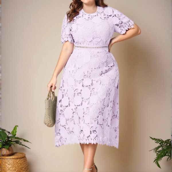 Elegant Mauve Purple Maxi Dress with Lace Accents Perfect for Spring and Summer Chic, Classy and Trendy Fashion Style to Dress to Impress
