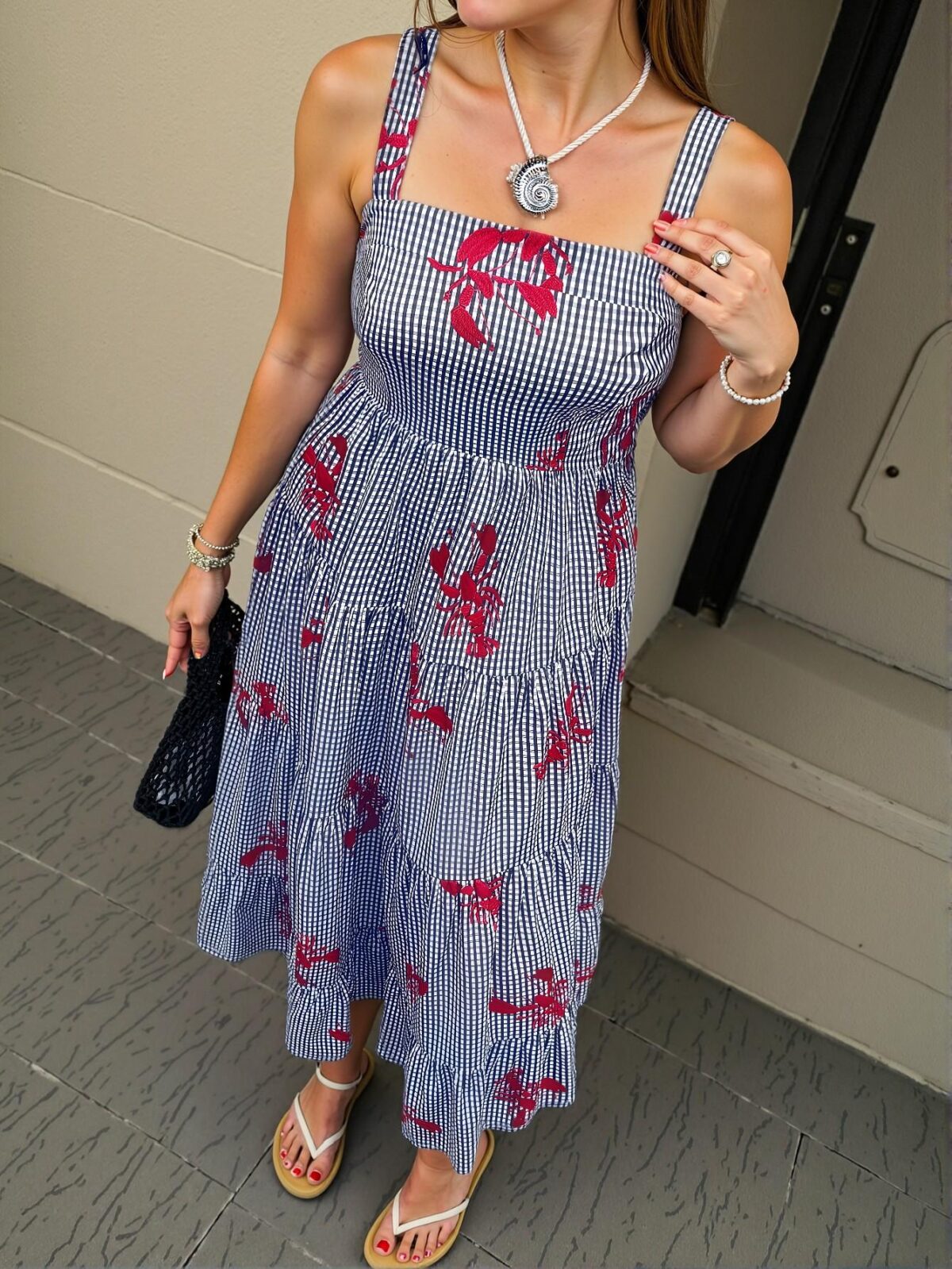 Elegant Blue Floral and Striped Flounce Hem Cami Dress for Spring and Summer - Chic, Classy and Trendy Fashion Style to Dress to Impress - Image 4
