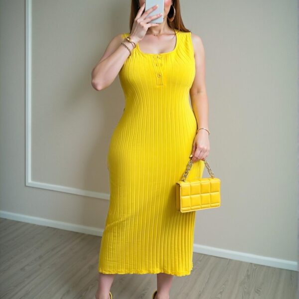 Elegant "Butter Yellow" "Chic Casual Sexy Minimalist Western Open Front Crisscross Racerback Dress for Plus Size Women, Perfect for Spring & Summer" "Chic, Classy and Trendy Fashion Style to Dress to Impress"