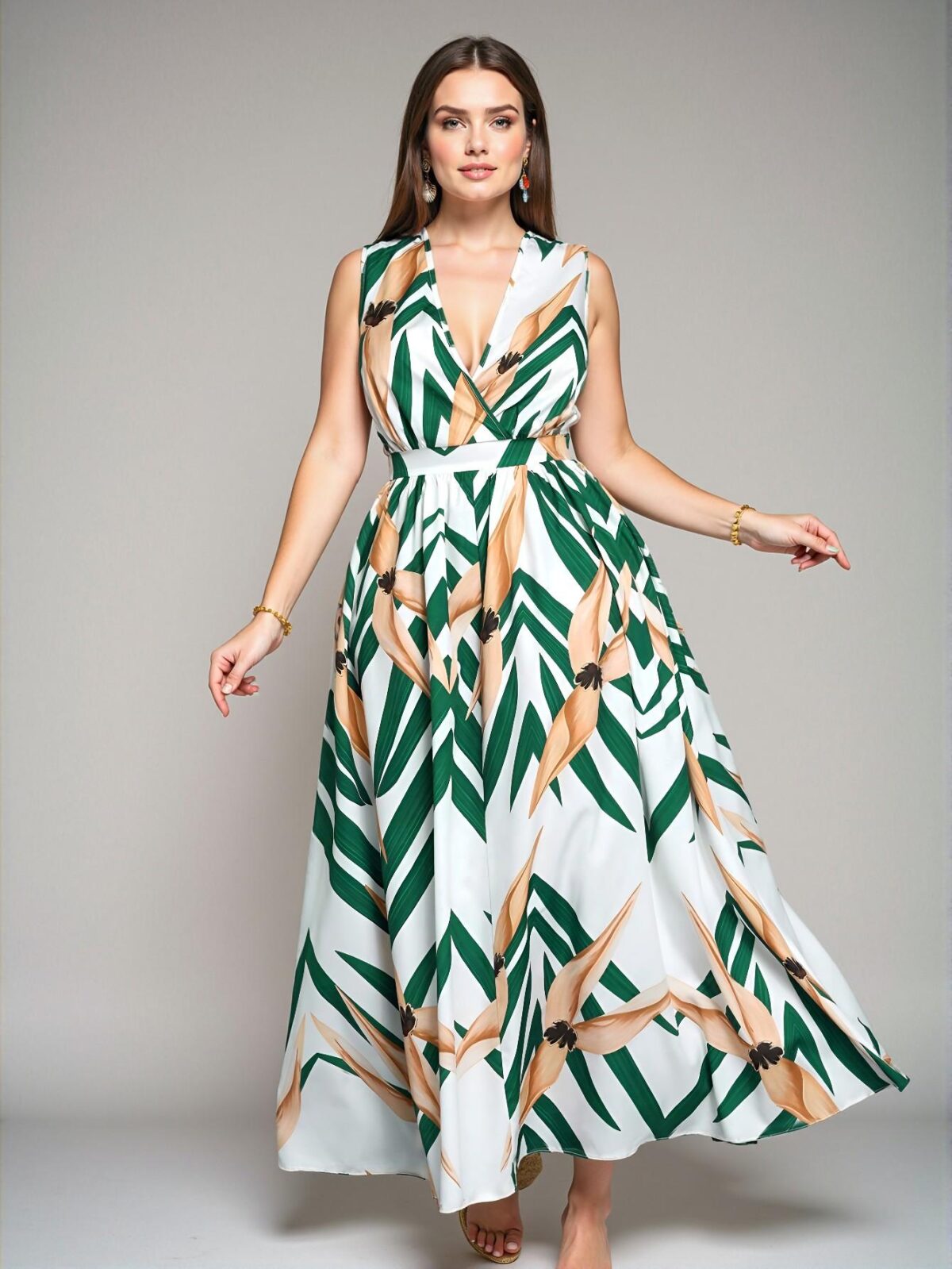Elegant White Floral Elasticated Waist Maxi Dress for Summer Outings and Everyday Wear "Chic, Classy and Trendy Fashion Style to Dress to Impress"