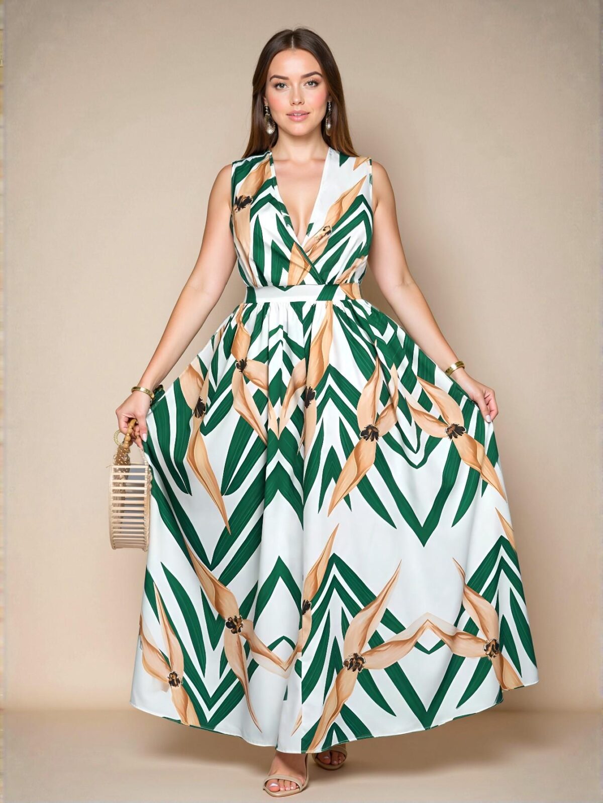 Elegant White Floral Elasticated Waist Maxi Dress for Summer Outings and Everyday Wear "Chic, Classy and Trendy Fashion Style to Dress to Impress" - Image 5