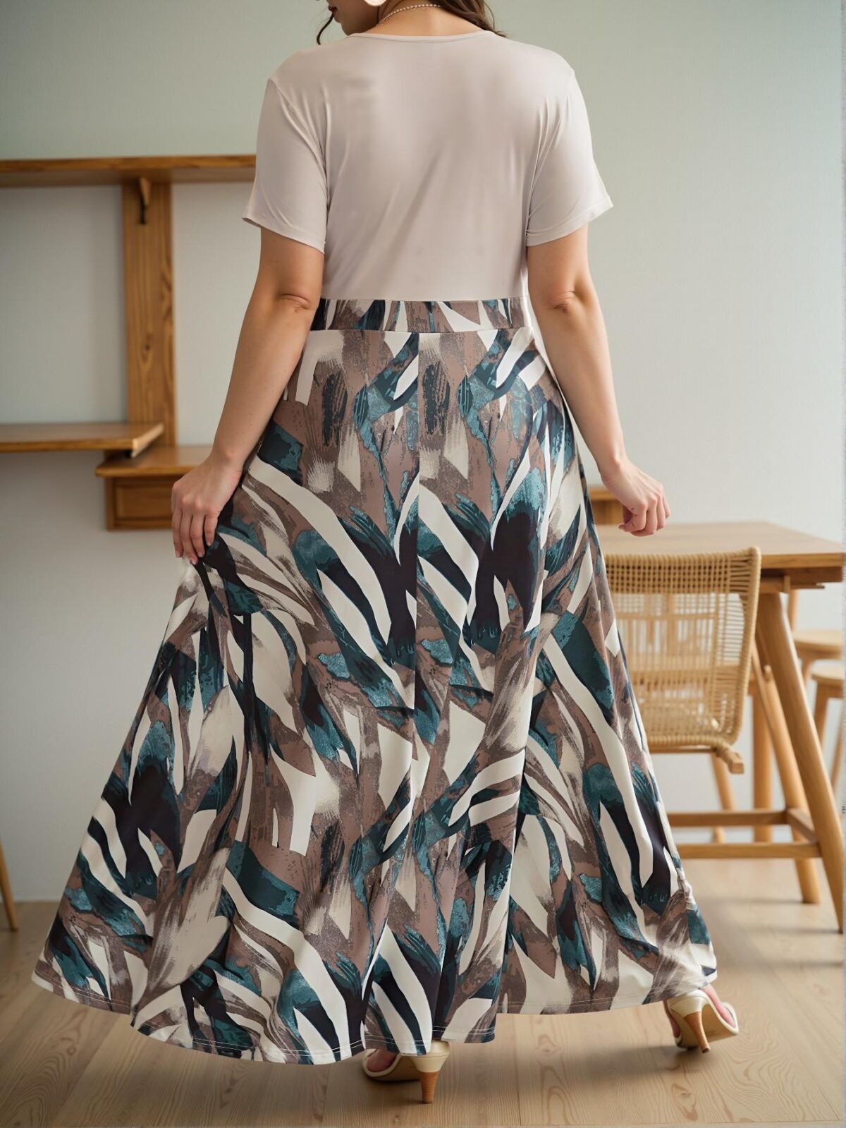 Elegant Multicolor Stylish Plus Size Boho Dress With Graphic and Tie Dye Patterns Perfect for Spring and Summer Chic, Classy and Trendy Fashion Style to Dress to Impress - Image 2