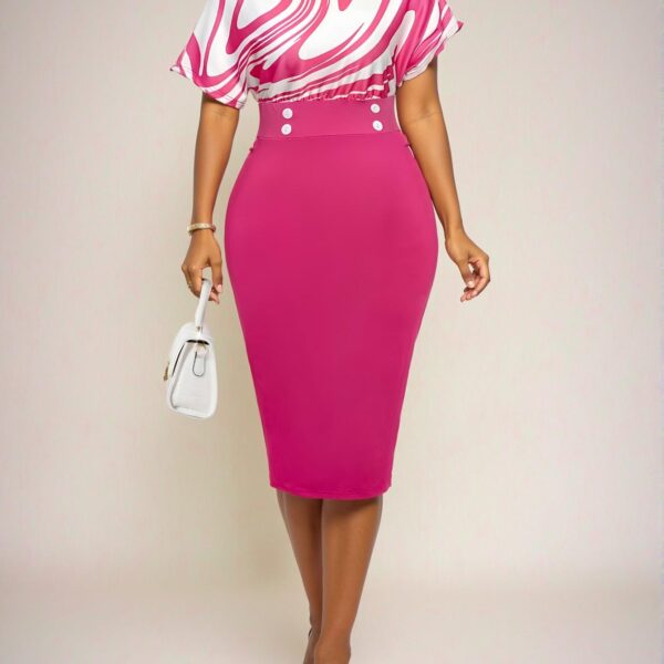 Elegant Pink Stylish Office Party Dresses for the New Year with a Chic, Classy, and Trendy Fashion Style to Dress to Impress