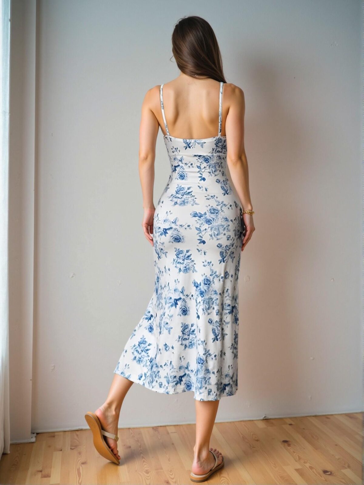 Elegant Multicolor Boho Floral Slip Dress with Side Slit for Women, Perfect for Spring and Summer Events – Chic, Classy and Trendy Fashion Style to Dress to Impress - Image 2