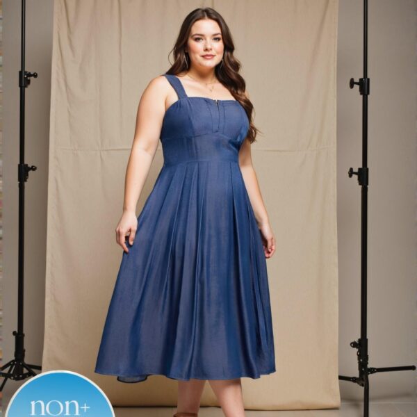 Elegant Blue Flared Maxi Dress with Spaghetti Straps and V-Neck for Summer Parties and Birthdays – A Chic, Classy, and Trendy Fashion Style to Dress to Impress