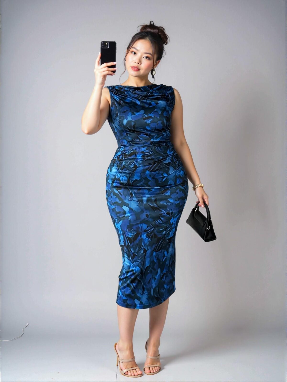 Elegant Multicolor Floral Elegant Sleeveless Fitted High Slit Dress Perfect for Banquets, Birthdays, and Dates - Chic, Classy and Trendy Fashion Style to Dress to Impress