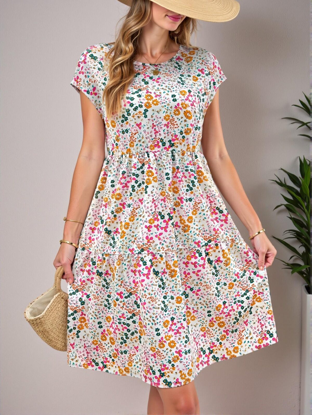 Elegant Multicolor "Chic Boho Midi Dress Perfect for Summer Vacations and Concerts" "Chic, Classy and Trendy Fashion Style to Dress to Impress"