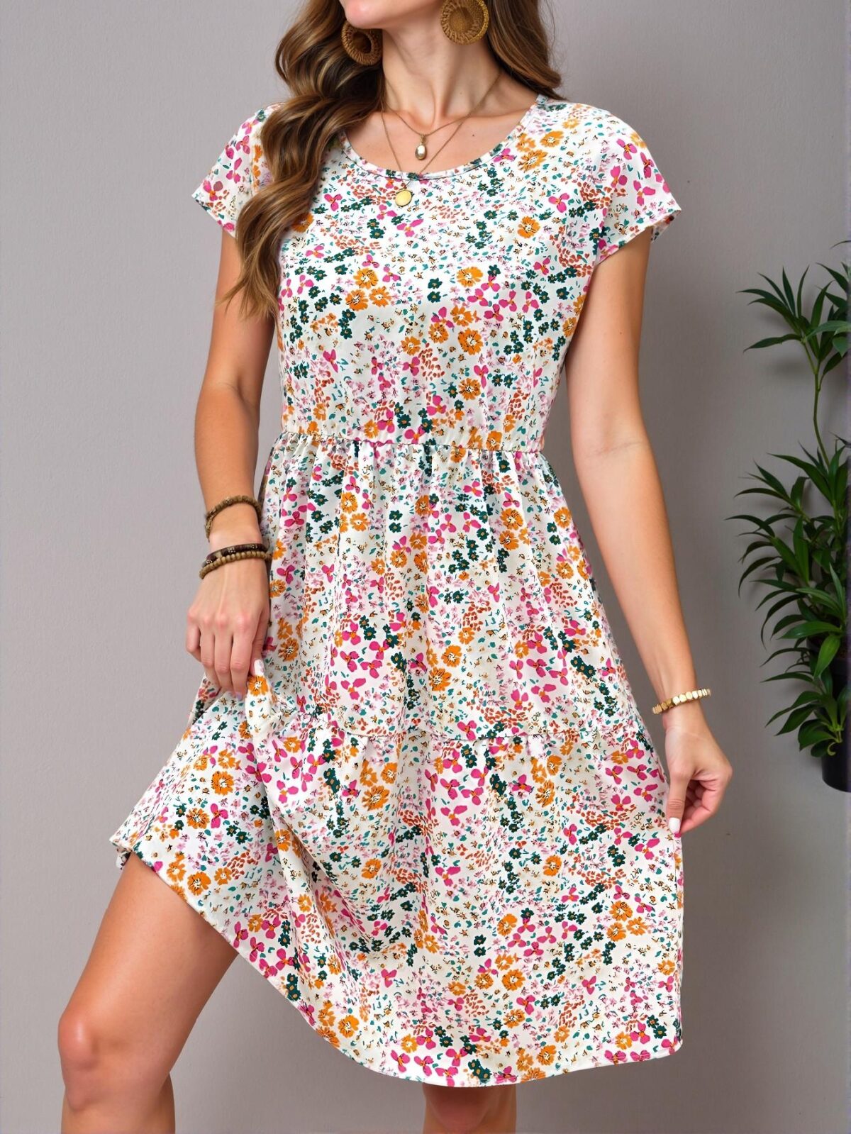 Elegant Multicolor "Chic Boho Midi Dress Perfect for Summer Vacations and Concerts" "Chic, Classy and Trendy Fashion Style to Dress to Impress" - Image 2