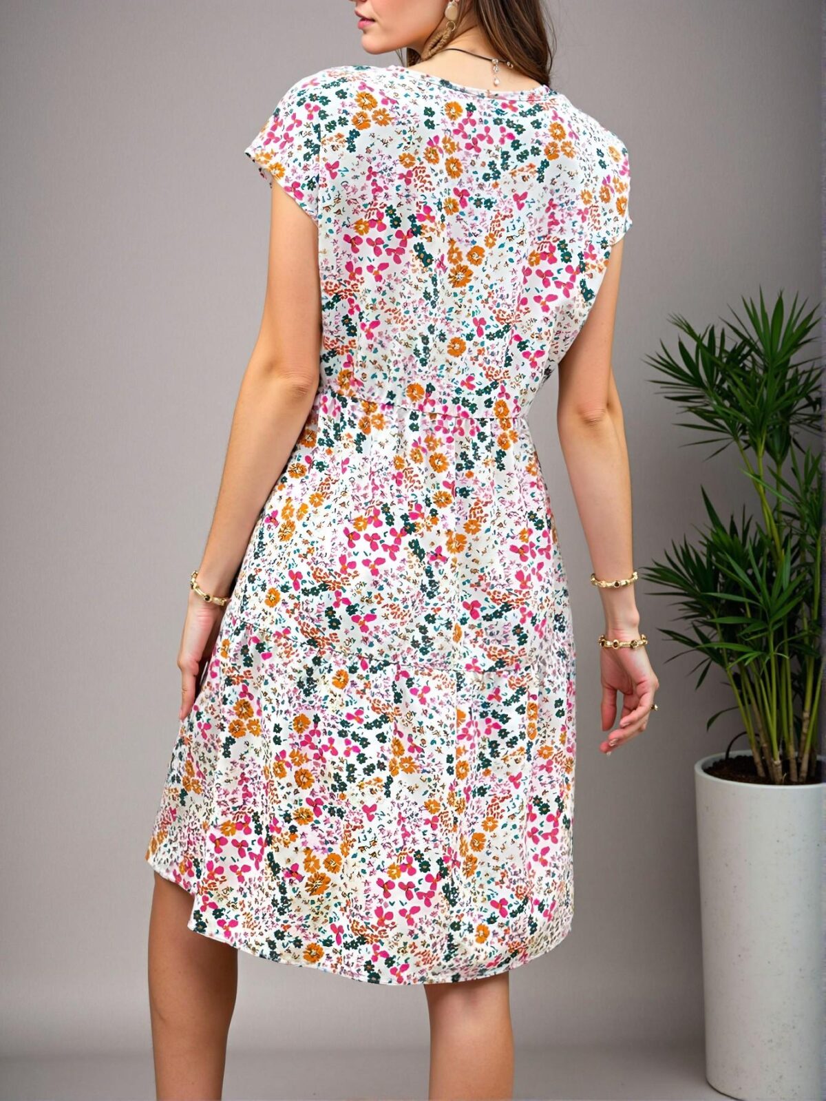 Elegant Multicolor "Chic Boho Midi Dress Perfect for Summer Vacations and Concerts" "Chic, Classy and Trendy Fashion Style to Dress to Impress" - Image 3