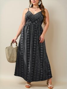 Elegant Black and White Flared Backless Cami Dress for Summer Beach Outings and Holiday Celebrations - Chic, Classy, and Trendy Fashion Style to Dress to Impress