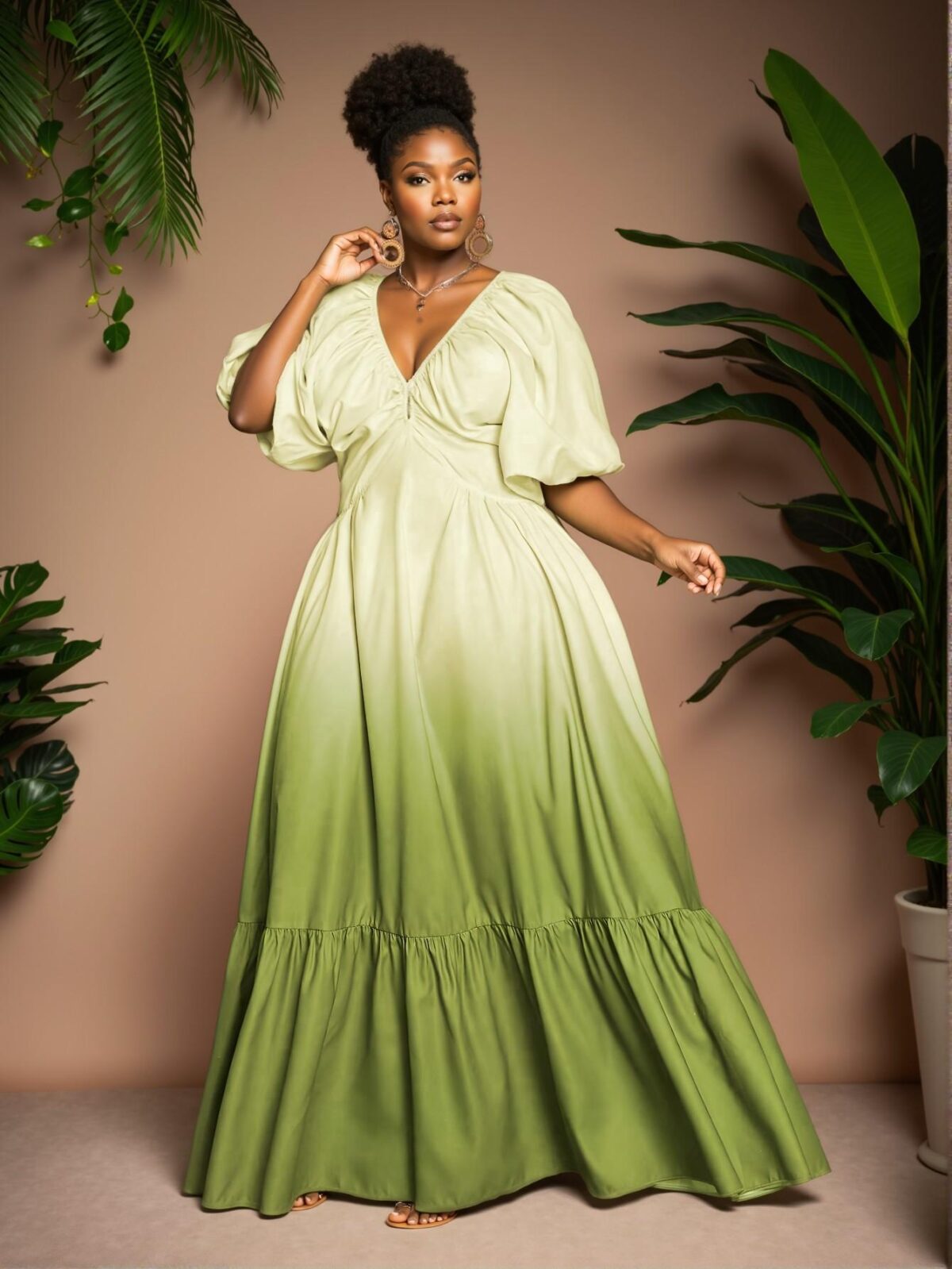 Elegant Multicolor Flowing Ombre Dress for Your Vacation Getaway - Chic, Classy and Trendy Fashion Style to Dress to Impress - Image 3