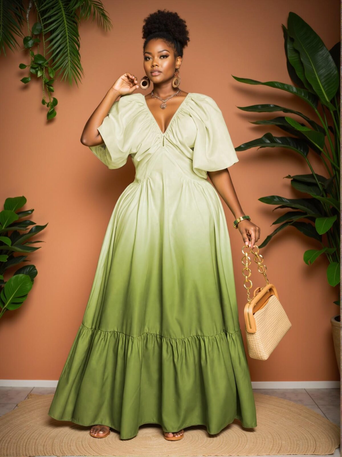 Elegant Multicolor Flowing Ombre Dress for Your Vacation Getaway - Chic, Classy and Trendy Fashion Style to Dress to Impress - Image 5