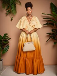 Elegant Multicolor Boho A Line Dress with Ruffle and Knot Details for Casual Holiday Style - Chic, Classy and Trendy Fashion Style to Dress to Impress