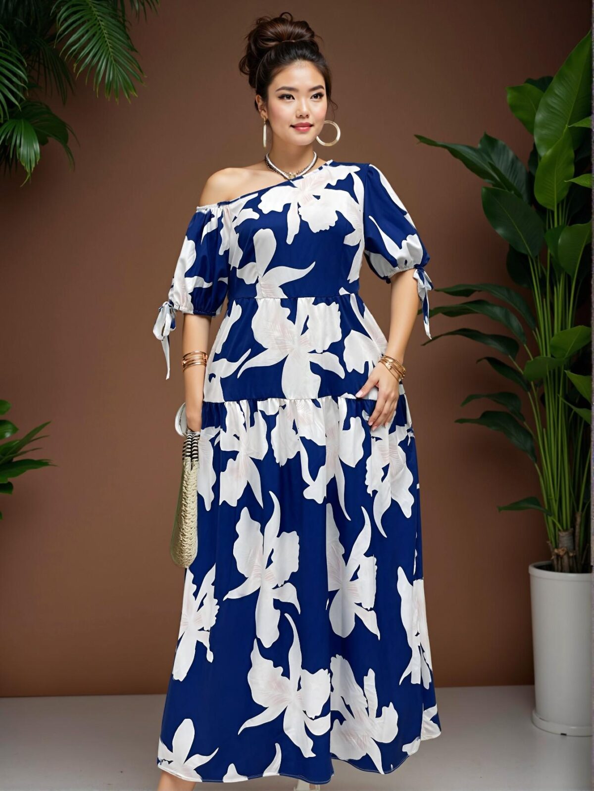 Elegant Multicolor One-Shoulder Holiday Swing Dress for St. Patrick's Day - Chic, Classy, and Trendy Fashion Style to Dress to Impress - Image 5