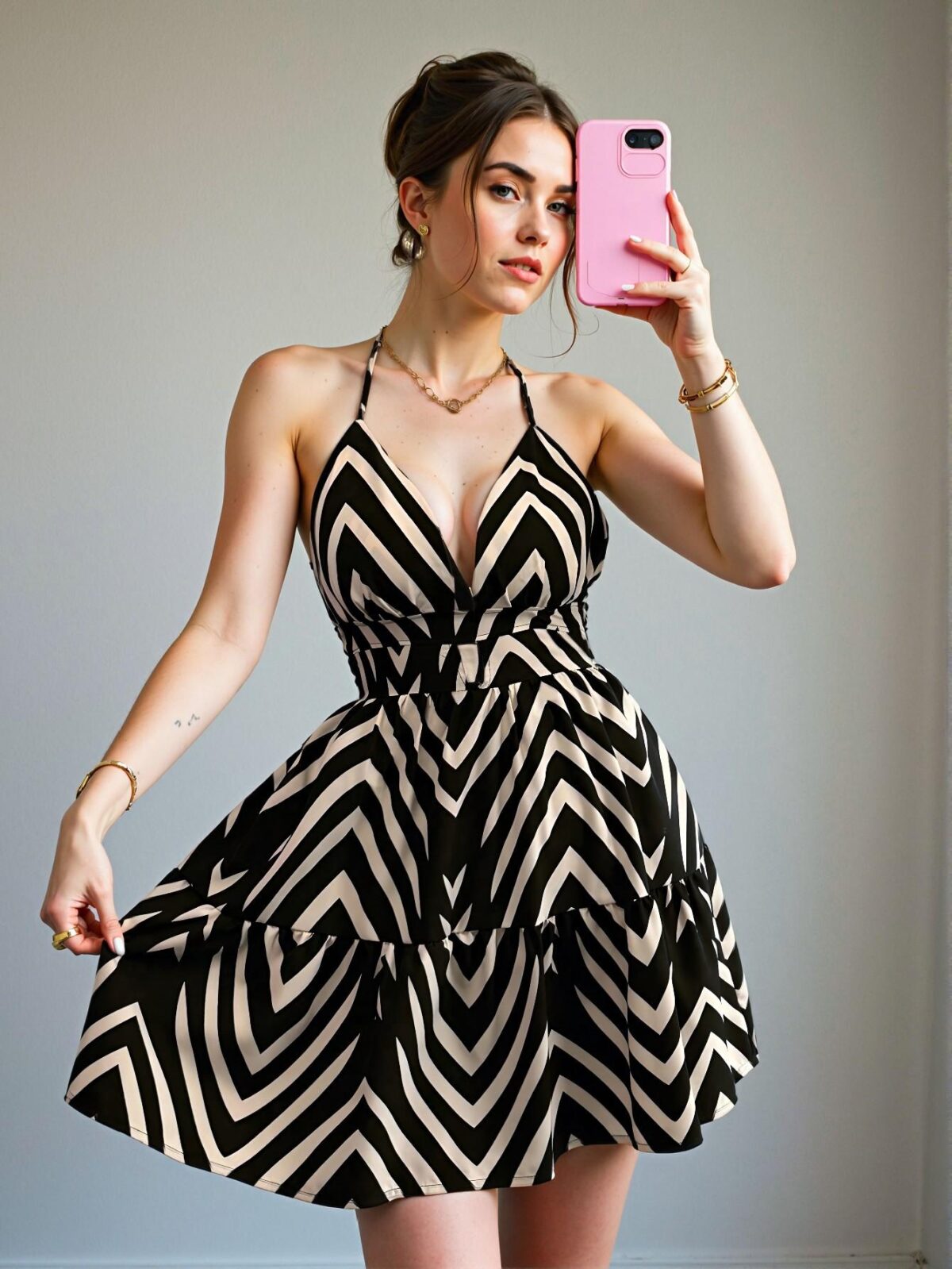 Elegant Black Stylish Bohemian Spaghetti Strap Backless Midi Dress for Warm Weather Getaways – Chic, Classy and Trendy Fashion Style to Dress to Impress