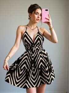 Elegant Black Stylish Bohemian Spaghetti Strap Backless Midi Dress for Warm Weather Getaways – Chic, Classy and Trendy Fashion Style to Dress to Impress