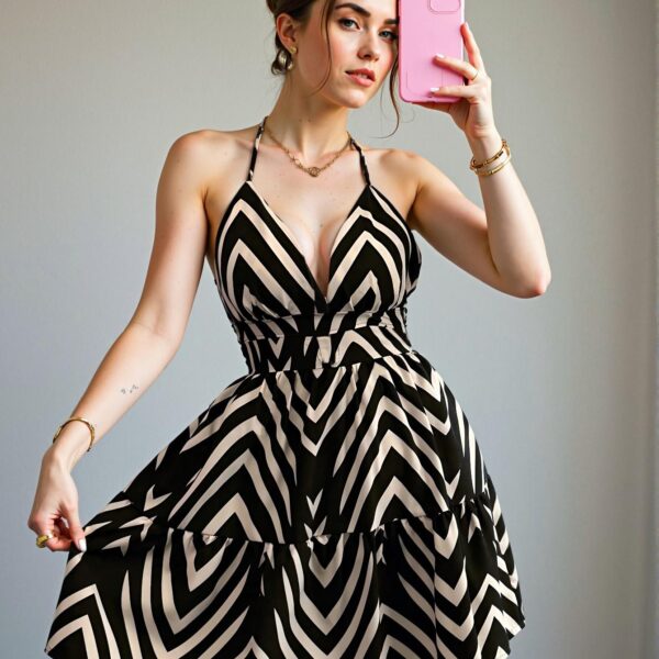 Elegant Black Stylish Bohemian Spaghetti Strap Backless Midi Dress for Warm Weather Getaways – Chic, Classy and Trendy Fashion Style to Dress to Impress