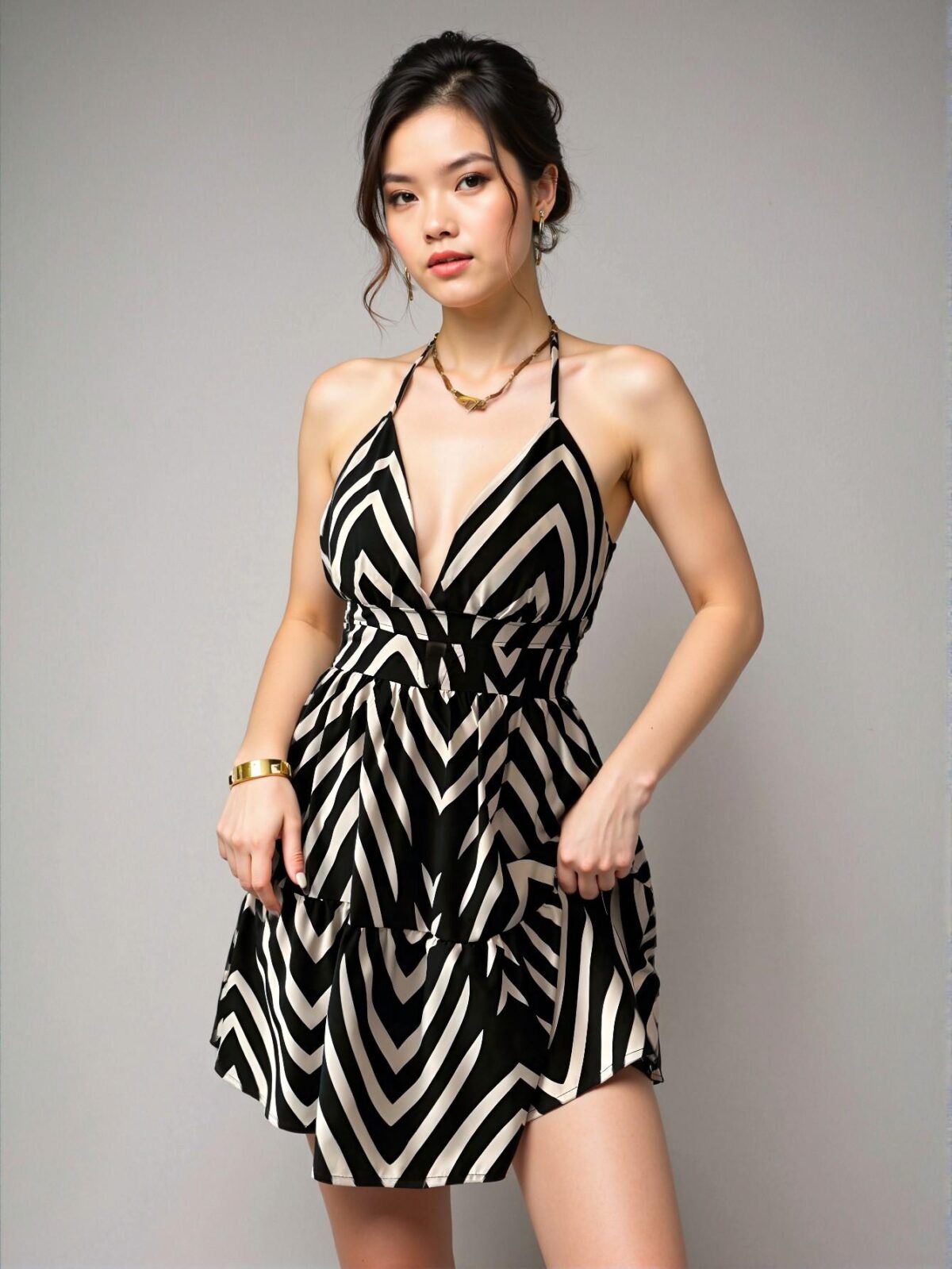 Elegant Black Stylish Bohemian Spaghetti Strap Backless Midi Dress for Warm Weather Getaways – Chic, Classy and Trendy Fashion Style to Dress to Impress - Image 5