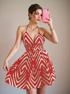 Elegant Red Backless Ruffle Hem Spaghetti Strap Casual Slip Dress for Spring and Summer - Chic, Classy and Trendy Fashion Style to Dress to Impress