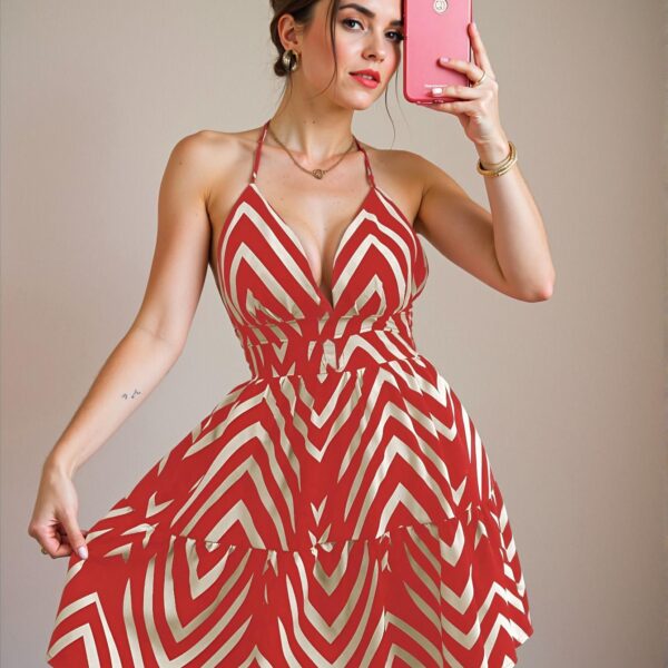Elegant Red Backless Ruffle Hem Spaghetti Strap Casual Slip Dress for Spring and Summer - Chic, Classy and Trendy Fashion Style to Dress to Impress