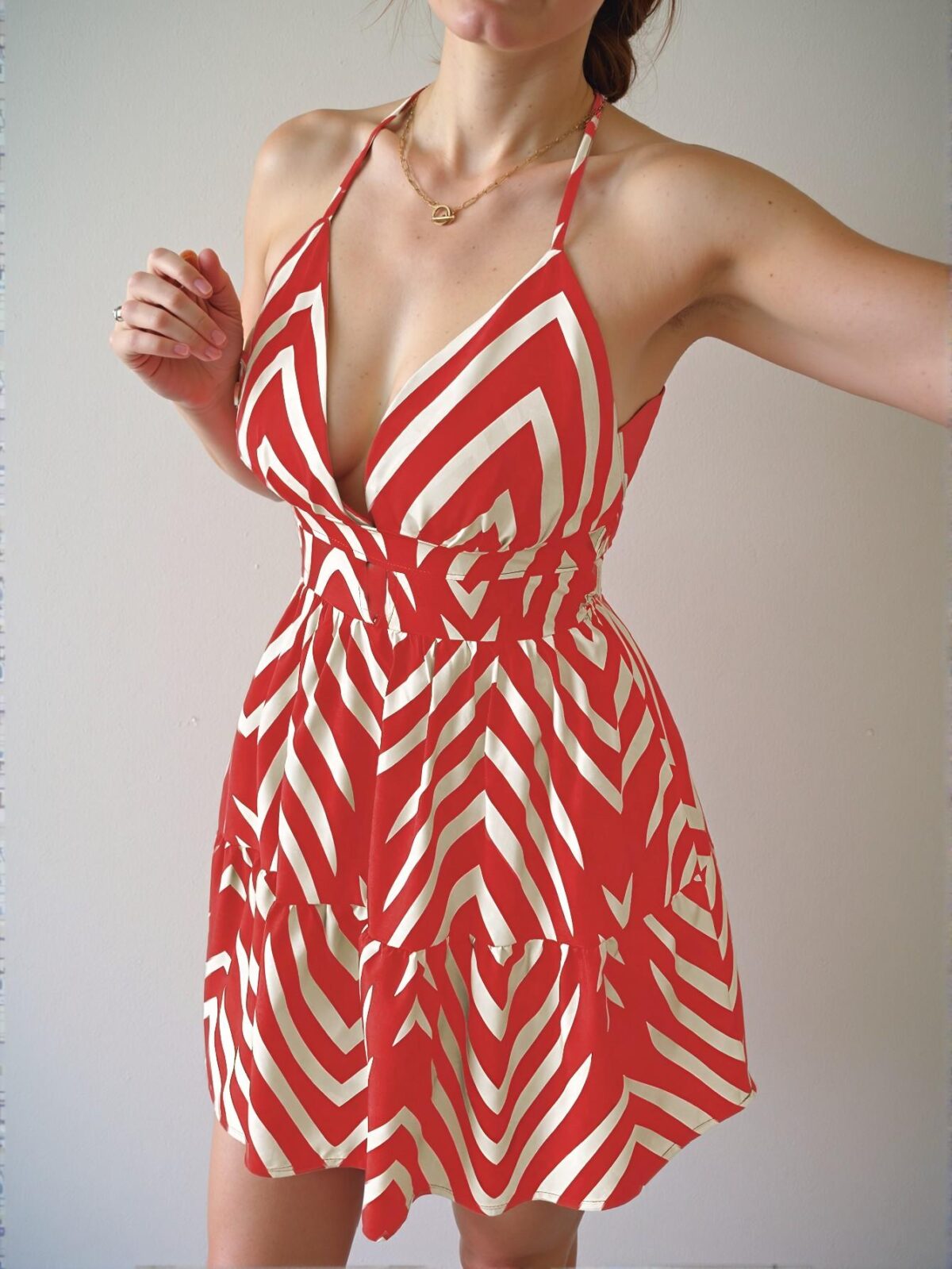Elegant Red Backless Ruffle Hem Spaghetti Strap Casual Slip Dress for Spring and Summer - Chic, Classy and Trendy Fashion Style to Dress to Impress - Image 5