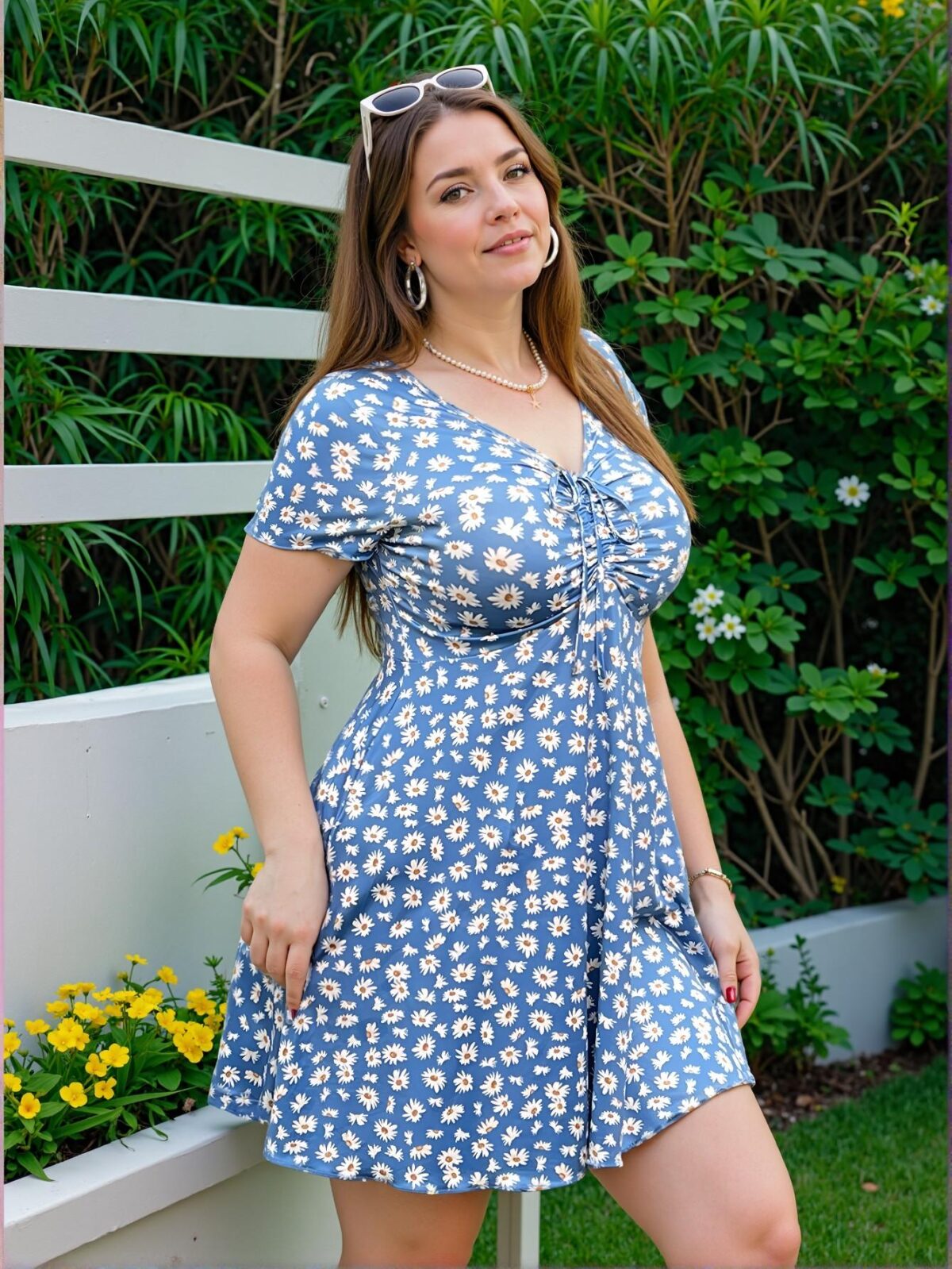 Chic "Multicolor Floral A-Line Dress for Summer" "Elegant, Stylish and Trendy Fashion Look to Make a Statement" - Image 3