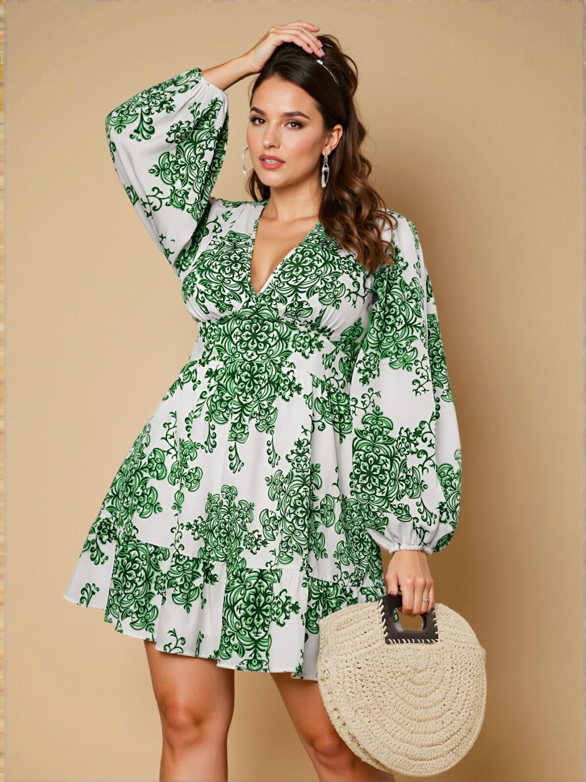 Elegant Green Modest Holiday Party Dress for Women – Stylish Vacation Outfits and Teacher Attire – Chic, Classy, and Trendy Fashion Style to Dress to Impress - Image 3
