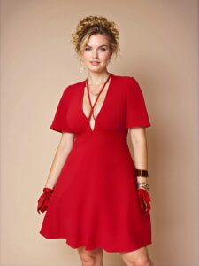 Elegant Red Criss Cross Backless A-Line Mini Dress for Chic, Classy, and Trendy Fashion Style to Dress to Impress