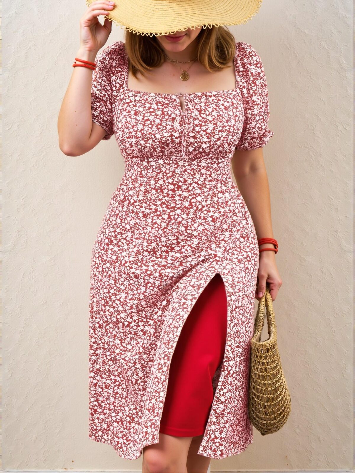 Elegant Multicolor Stylish Printed Square Neck Daily Dress for Women - Chic, Classy and Trendy Fashion Style to Dress to Impress