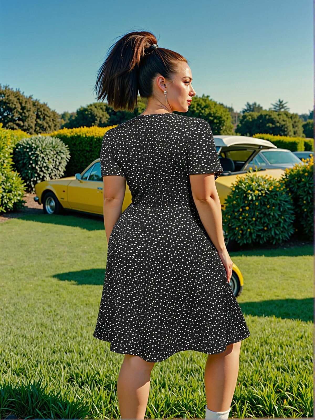 Elegant Black Vintage Heart A-Line Dress for Romantic Evenings Chic, Classy and Trendy Fashion Style to Dress to Impress - Image 2